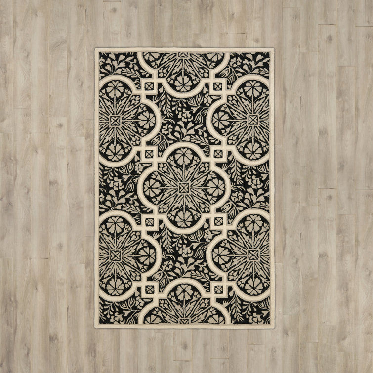 Hand-Tufted Francesca Blue Wool Round Area Rug, 5' x 8'