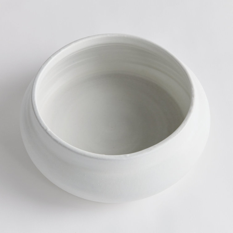 Handcrafted White Terracotta Decorative Bowl