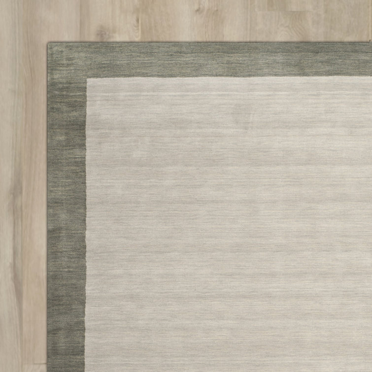 Handmade Gray Wool Rectangular Area Rug 27'' x 144''