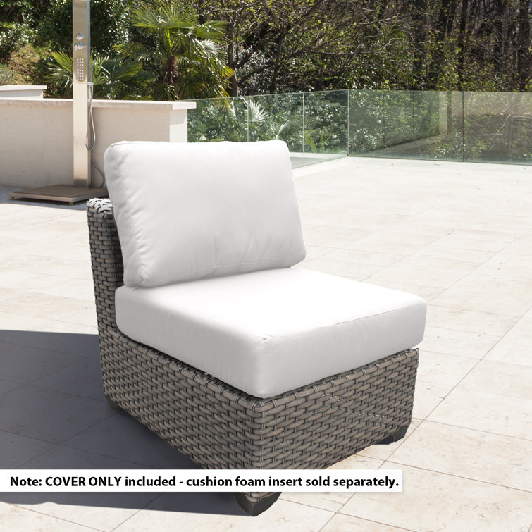 Sail White Acrylic Outdoor Chair Cushion Covers with Zipper Closure