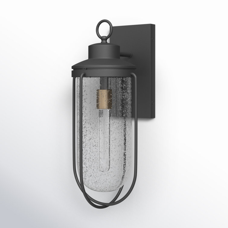 Remi Black and Bronze Aluminum Outdoor Wall Light
