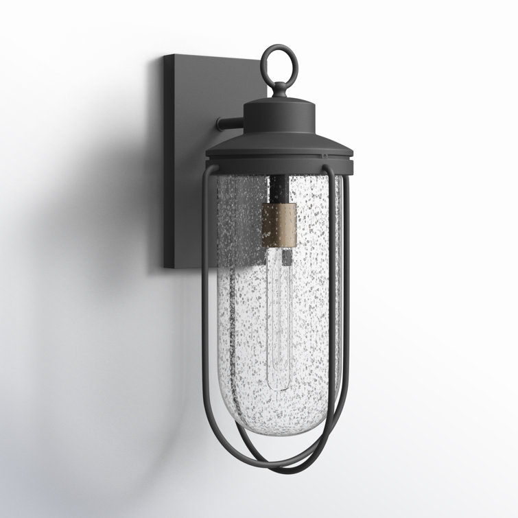 Remi Black and Bronze Aluminum Outdoor Wall Light