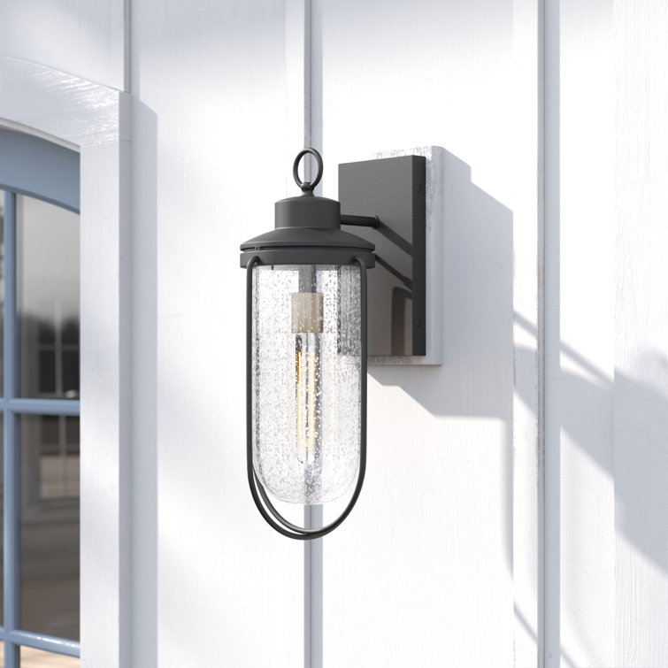 Remi Black and Bronze Aluminum Outdoor Wall Light