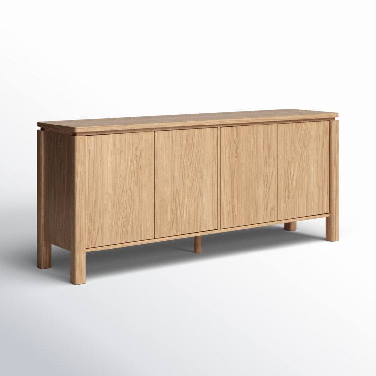 Eboni 73'' Natural Solid Wood Mid-Century Sideboard