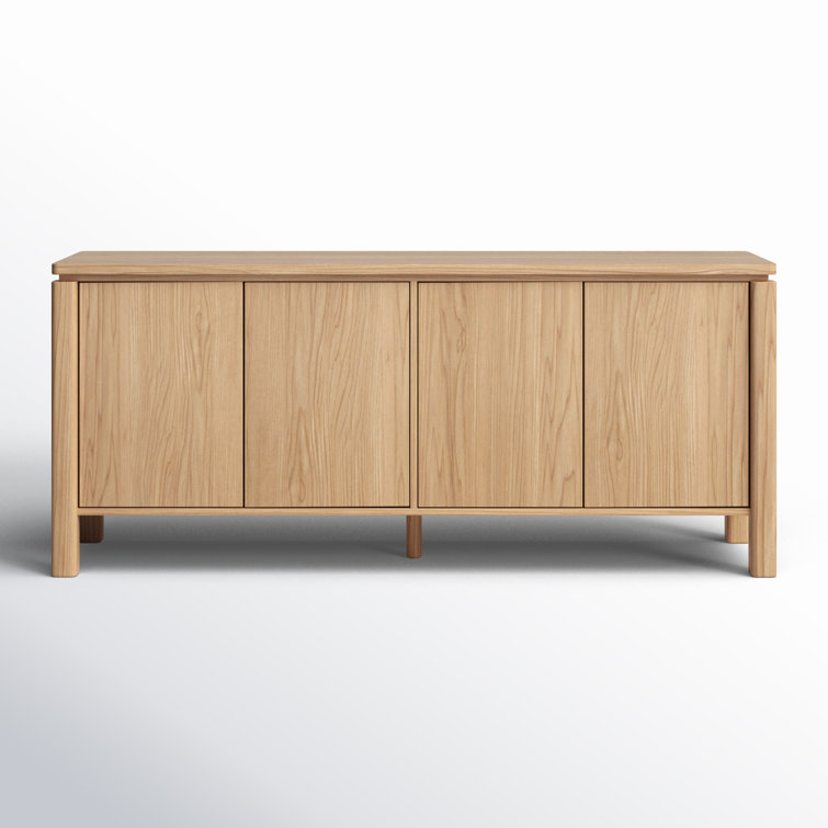 Eboni 73'' Natural Solid Wood Mid-Century Sideboard