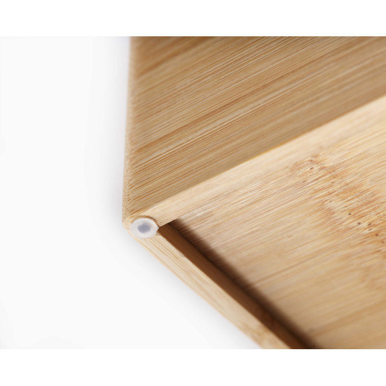 Large Bamboo Cutlery Drawer Organizer with 8 Compartments