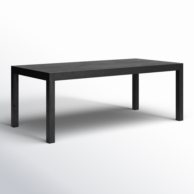 Black Wash Solid Wood Rectangular Dining Table for Eight