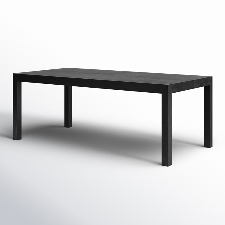Black Wash Solid Wood Rectangular Dining Table for Eight
