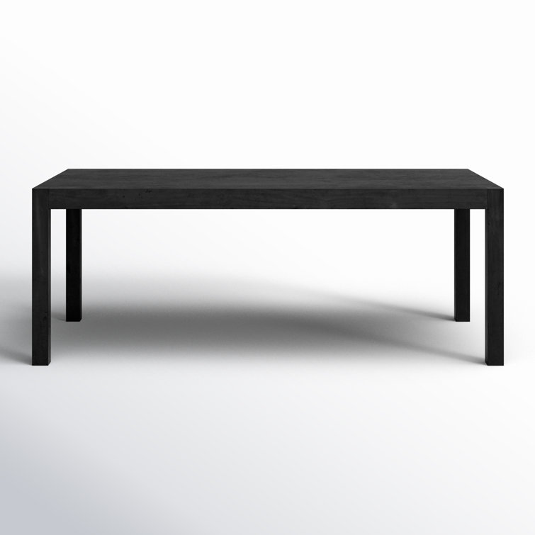 Black Wash Solid Wood Rectangular Dining Table for Eight