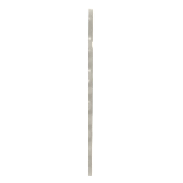 Nickel Scalloped Frame 36'' Rectangular Wall Mirror