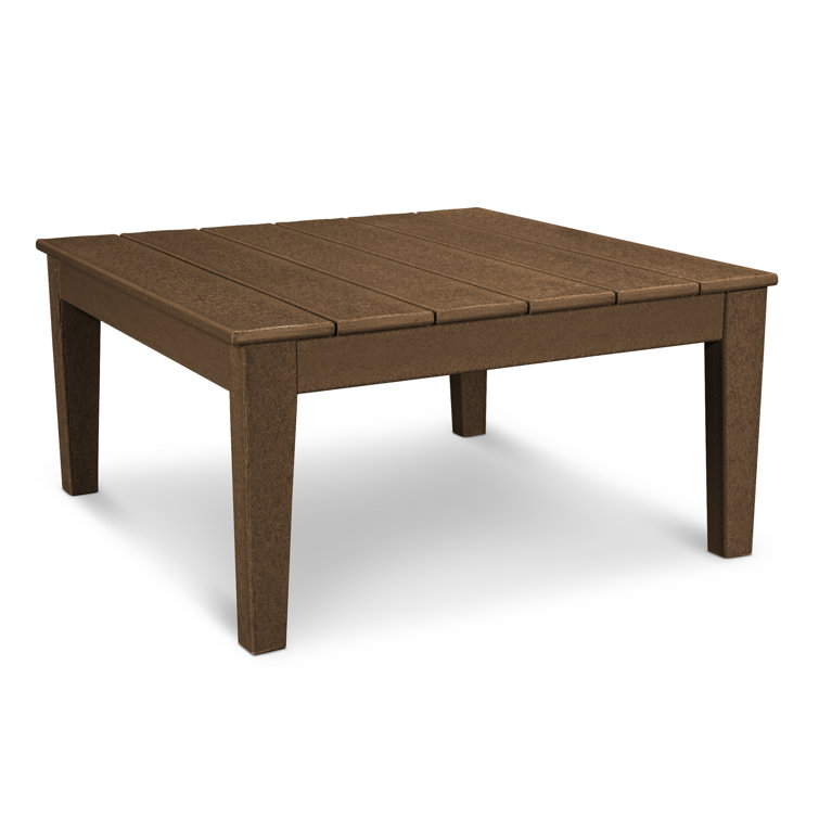 Teak 33.5" Square Recycled Plastic Conversation Table