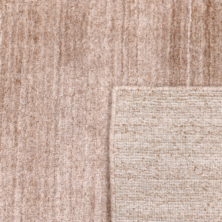 Caramel Stripe Hand-Knotted Wool Blend 8' x 10' Area Rug