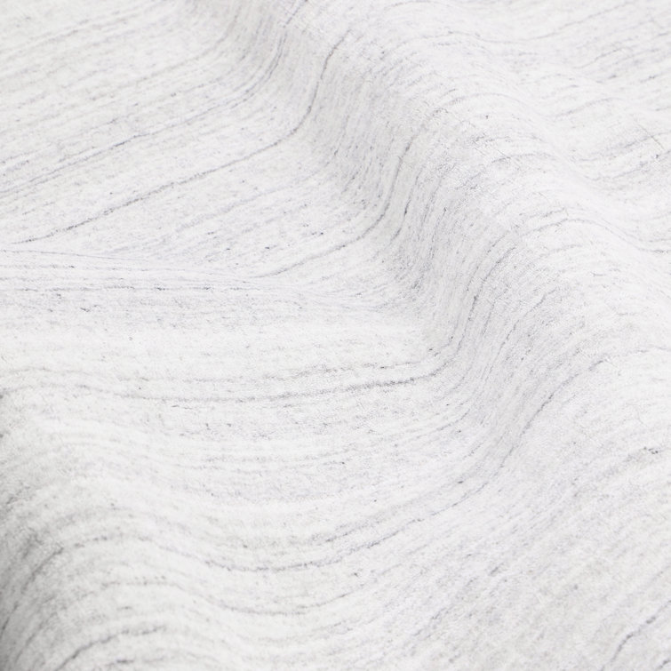 Elegant Ivory Hand-Knotted Wool & Viscose 9' x 12' Area Rug