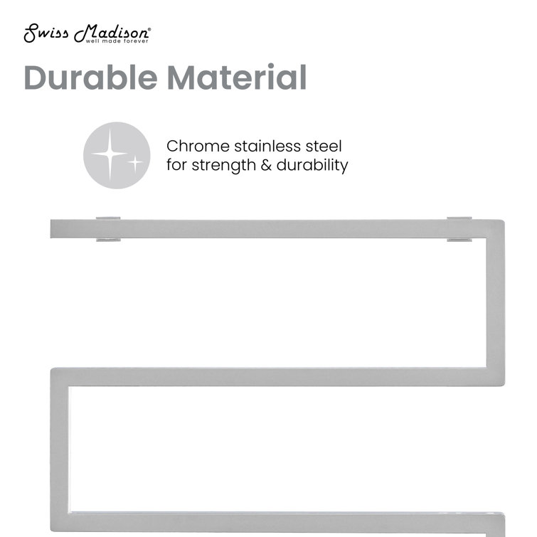 Chrome 5-Bar Electric Wall Mounted Towel Warmer