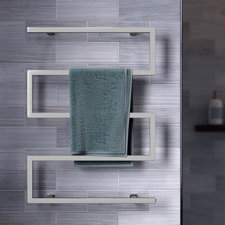 Chrome 5-Bar Electric Wall Mounted Towel Warmer