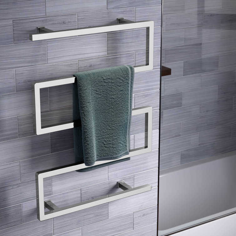 Chrome 5-Bar Electric Wall Mounted Towel Warmer