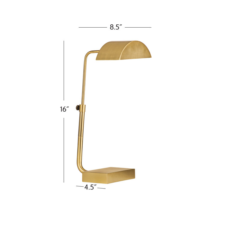 Philadelphia Brass Metal Desk Lamp with Adjustable Arm