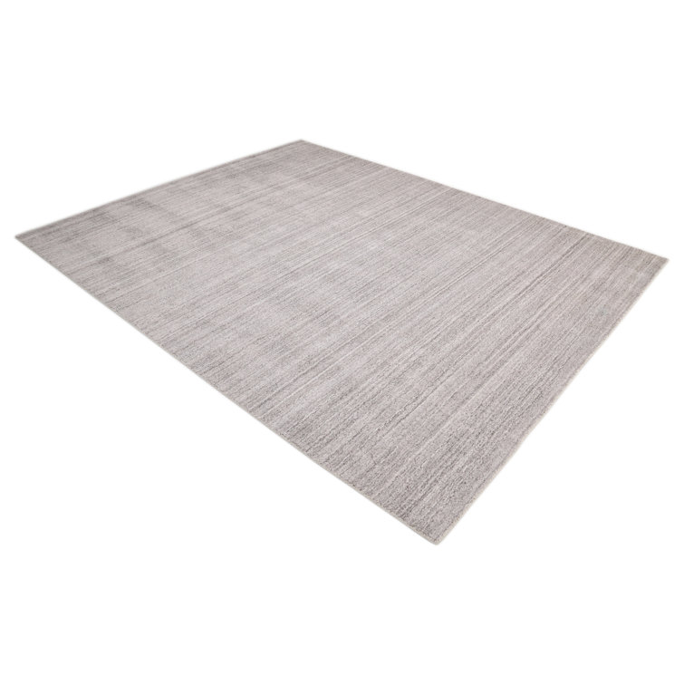 Halsey Hand-Knotted Silver Linen and Wool 2'6" x 8' Runner Rug