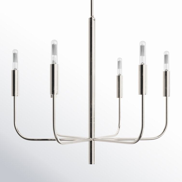 Ellen DeGeneres Brianna Polished Nickel 6-Light Traditional Chandelier