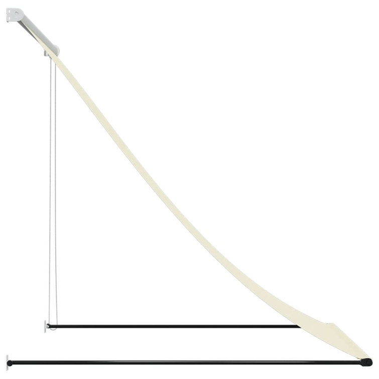Cream Retractable Awning 59.1" x 59.1" Fabric and Steel