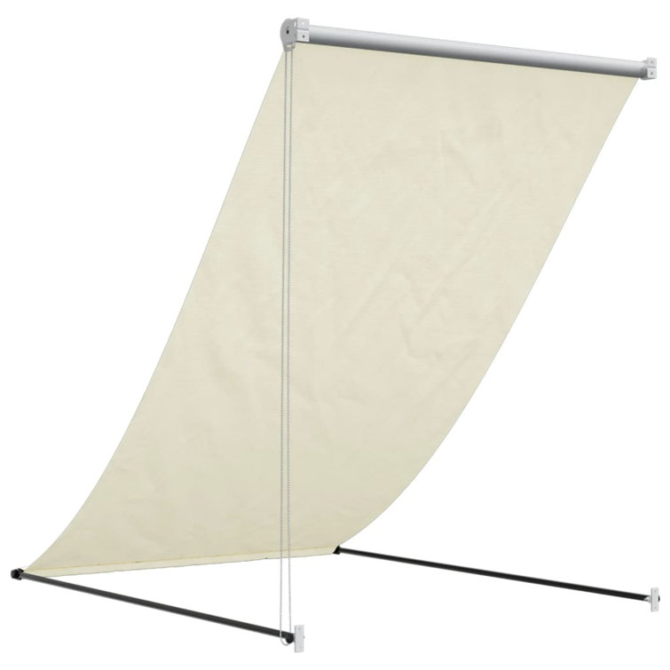 Cream Retractable Awning 59.1" x 59.1" Fabric and Steel