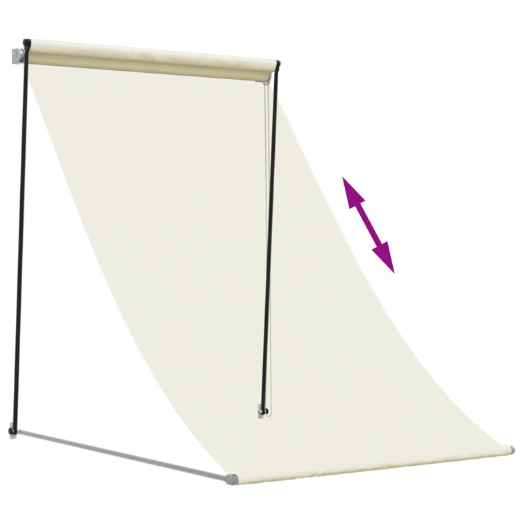 Cream Retractable Awning 59.1" x 59.1" Fabric and Steel