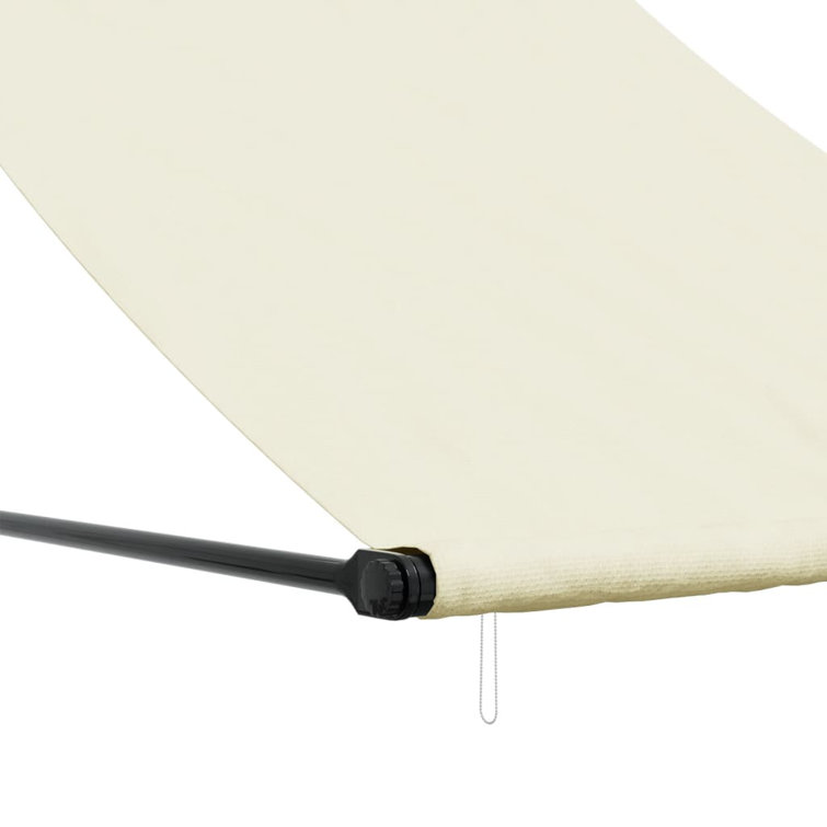 Cream Retractable Awning 59.1" x 59.1" Fabric and Steel