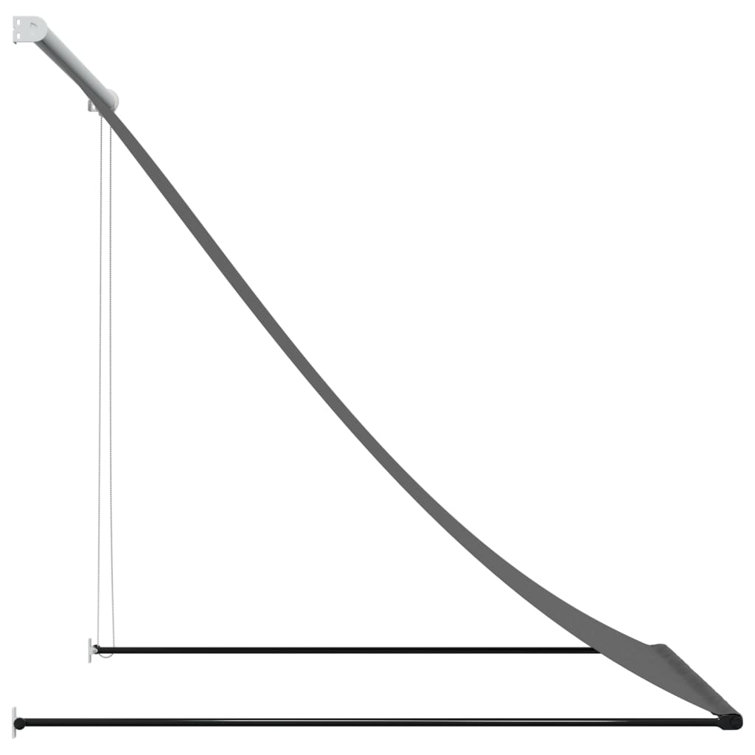 Anthracite Steel-Framed Retractable Awning 59.1" x 59.1"
