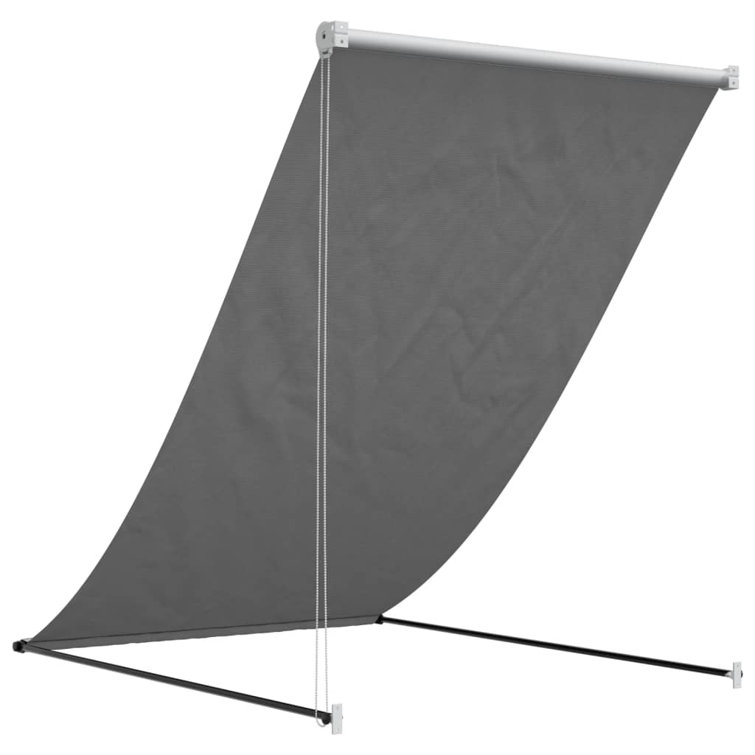 Anthracite Steel-Framed Retractable Awning 59.1" x 59.1"