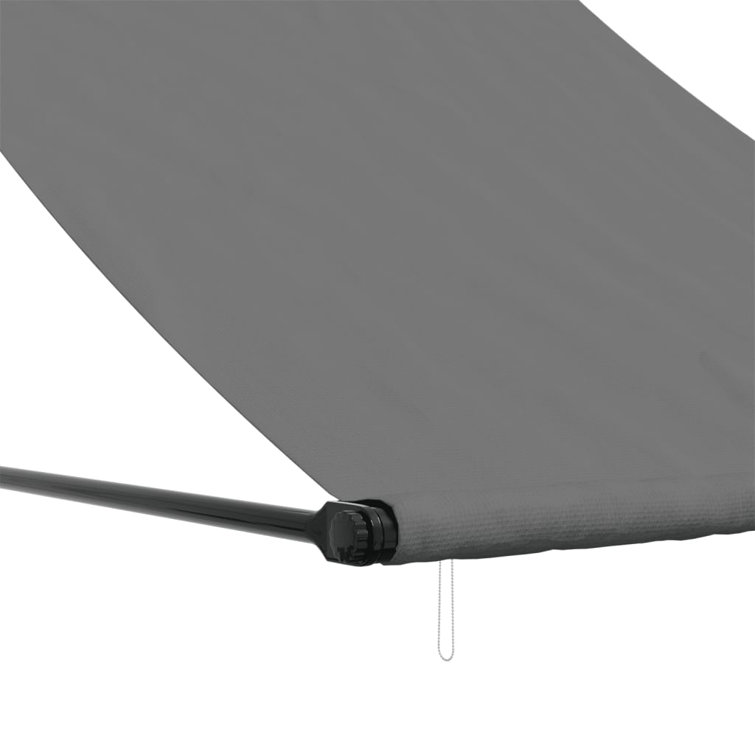 Anthracite Steel-Framed Retractable Awning 59.1" x 59.1"