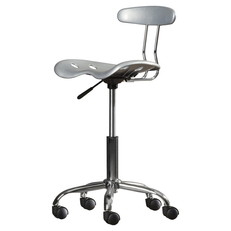 Elliott Compact Swivel Task Chair with Chrome Tractor Seat