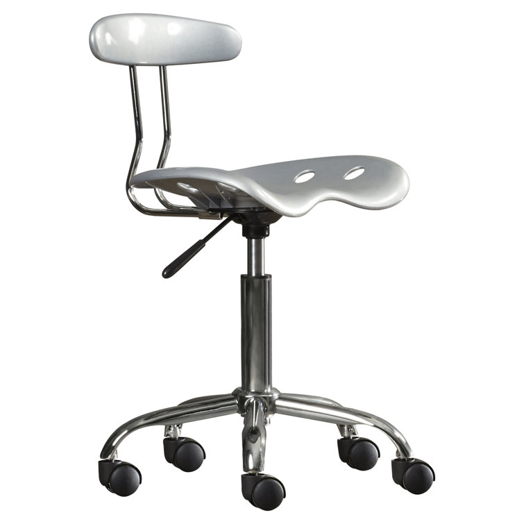 Elliott Compact Swivel Task Chair with Chrome Tractor Seat
