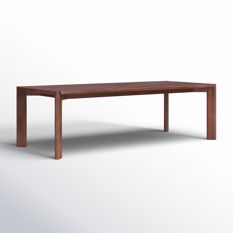 Leola 96'' Brown Solid Wood Rectangular Dining Table