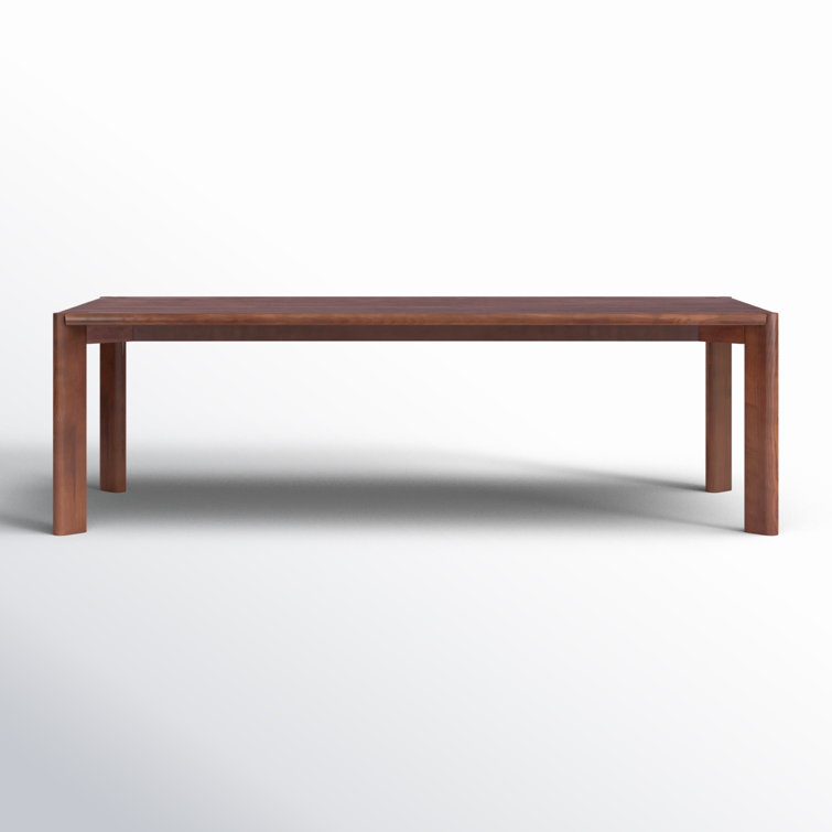 Leola 96'' Brown Solid Wood Rectangular Dining Table