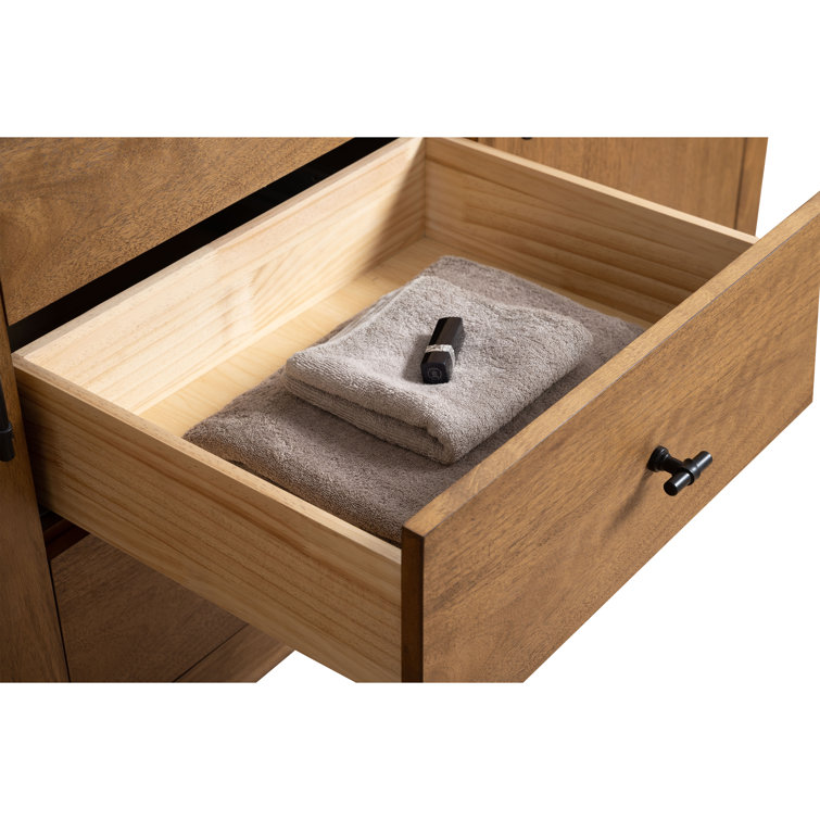 72" Tan and Black Limestone Double Sink Bathroom Vanity