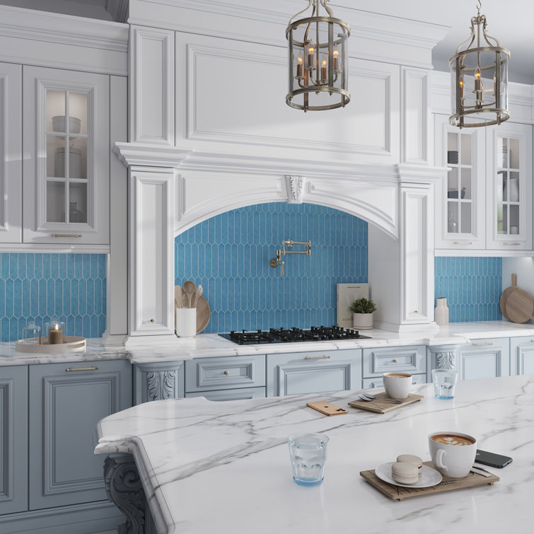 Navy Blue Matte Ceramic Picket Wall and Floor Tile