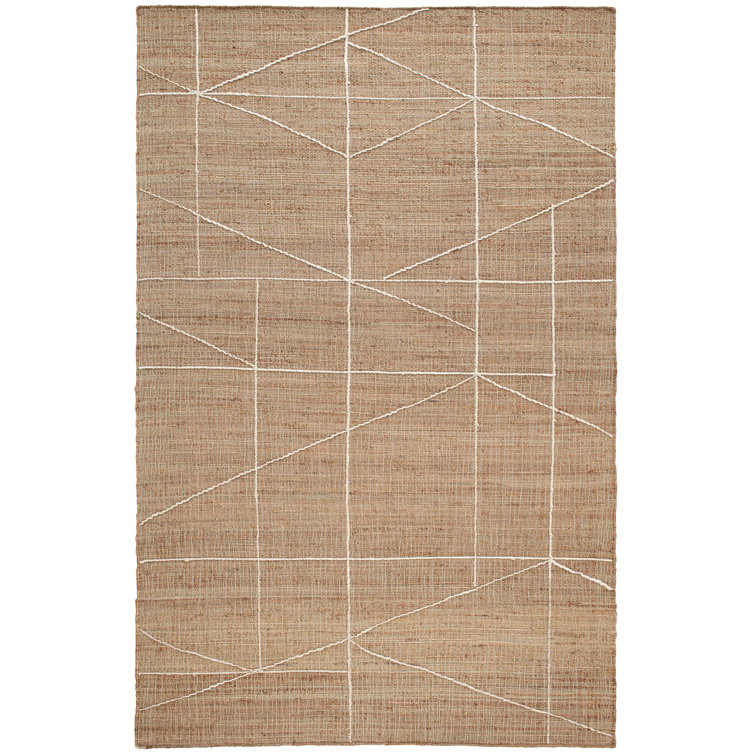 Marie Flanigan Handwoven Ivory Geometric Wool-Cotton Rug 8' x 10'