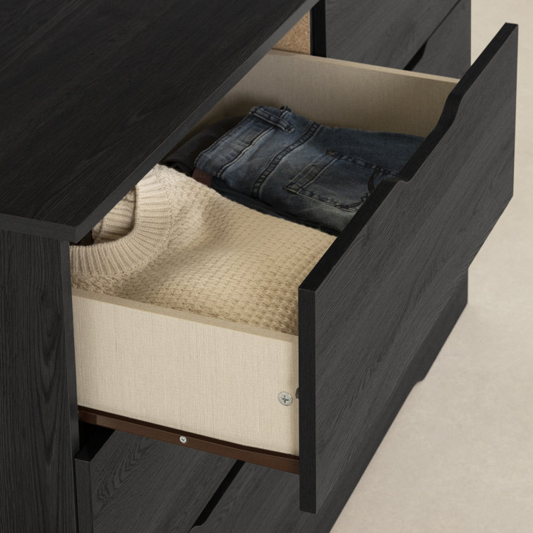 Gray Oak Double Dresser with Soft Close Drawers