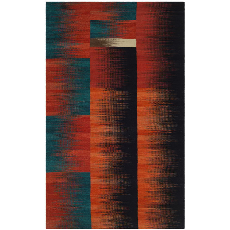 Athanasius Hand Woven Wool Abstract Rug
