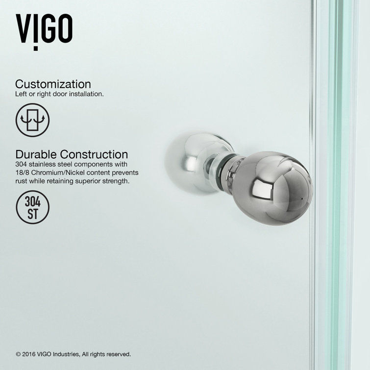 Verona 42" Frameless Neo-Angle Shower Enclosure with Brushed Nickel Hardware