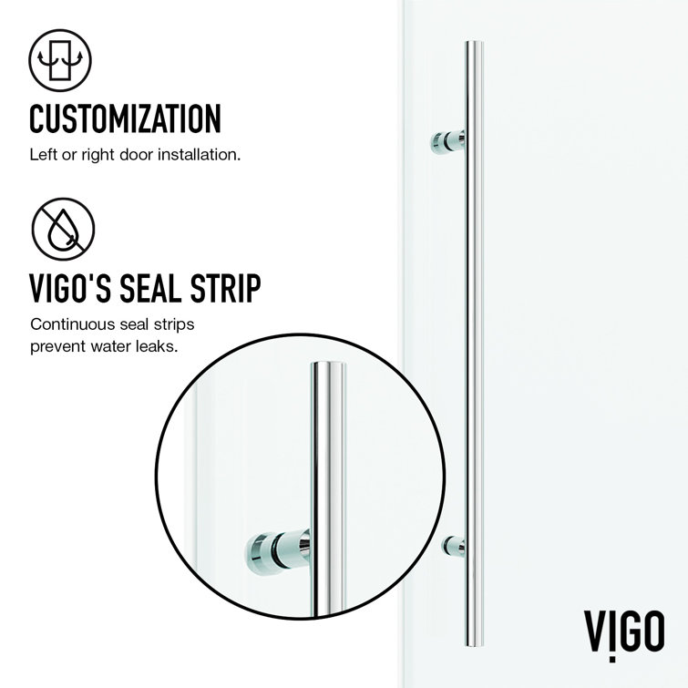 Elan E-Class Chrome Frameless Sliding Shower Enclosure with Clear Glass