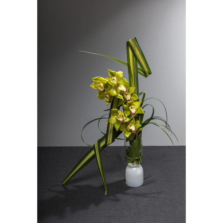 Clear and Milk Glass Novelty Table Vase