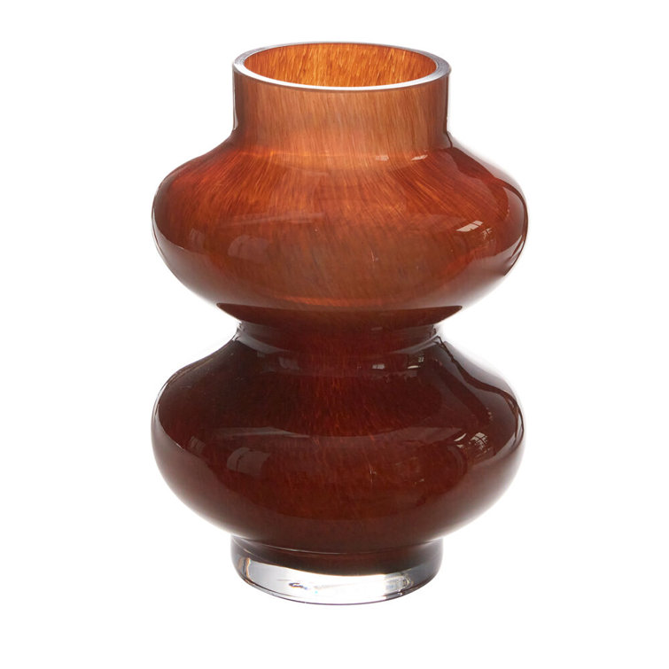 Amber Novelty Glass Decorative Table Vase
