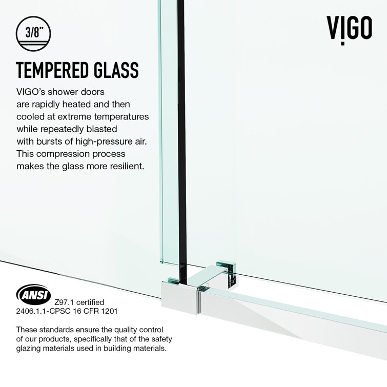 Elan E-Class Chrome Frameless Sliding Shower Enclosure with Clear Glass