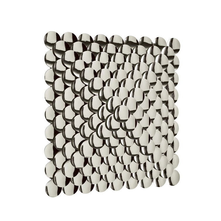 Pyramid Shiny Nickel Stainless Steel Wall Sculpture