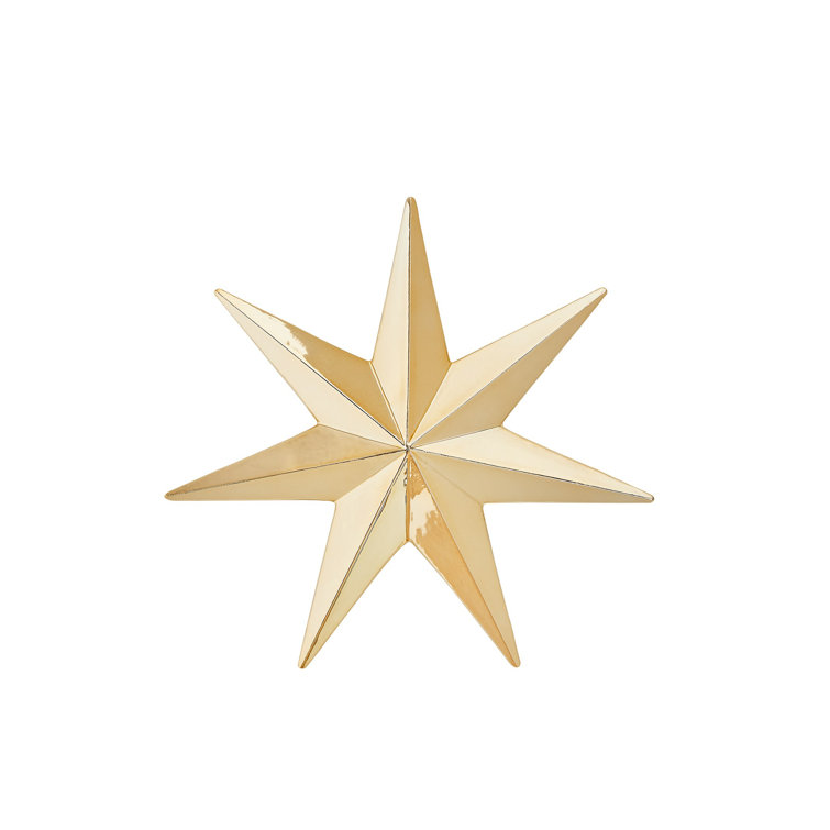 Matte White Ceramic Star Wall Decor, 12"
