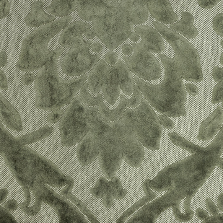Nottingham Pewter Damask Velvet Upholstery Fabric