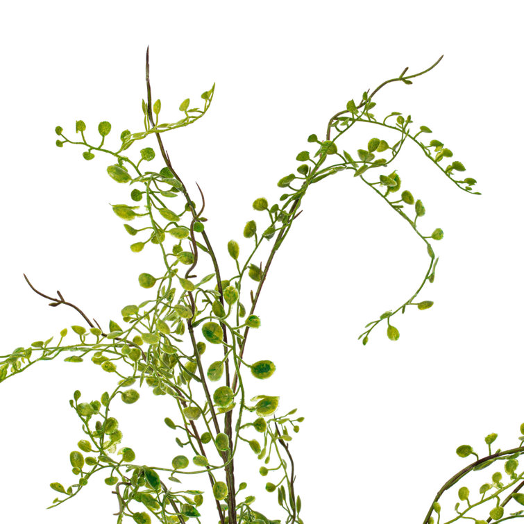 48" Green Artificial Silk and Plastic Leaves Spray Set