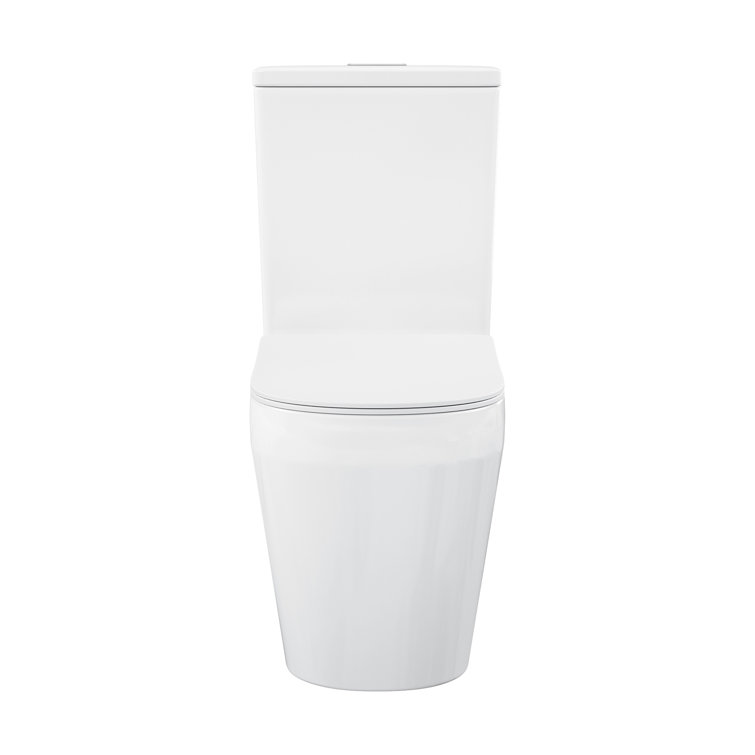 White Elongated Dual-Flush High Efficiency Free Standing Toilet