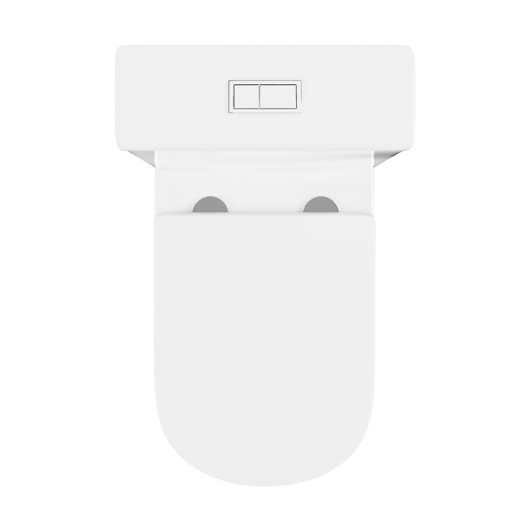 White Elongated Dual-Flush High Efficiency Free Standing Toilet